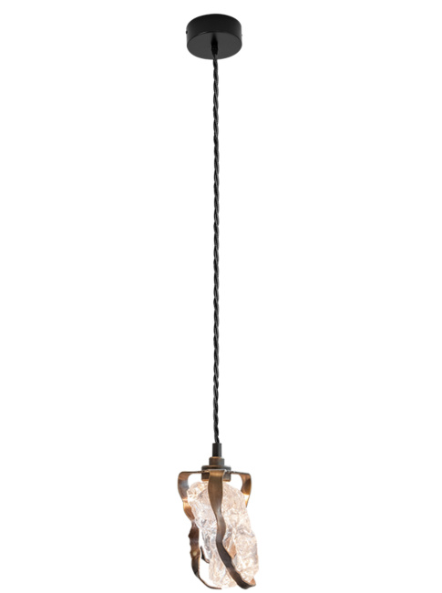 GLASS JEWEL hanglamp large 1-lichts brons