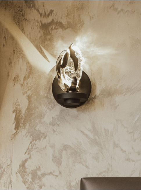 GLASS JEWEL wandlamp 1-lichts brons - Wandlampen