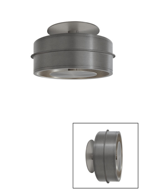 Bo XL graphite ceiling/wall lamp designed by Grand & Johnson