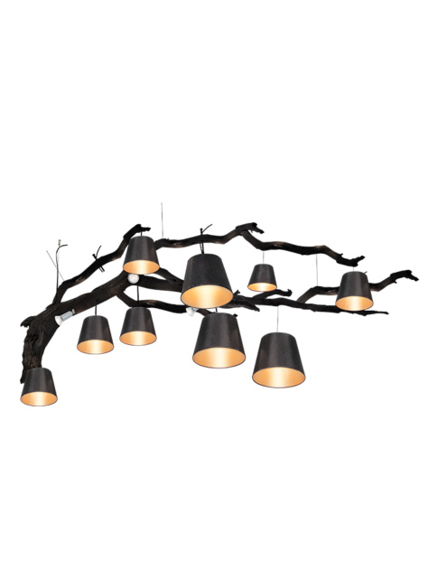 OAK hanging lamp 12-light black Designed By Eric Kuster