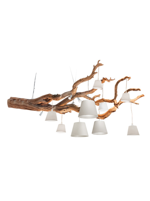 OAK hanglamp 12-lichts houtkleur Designed By Eric Kuster