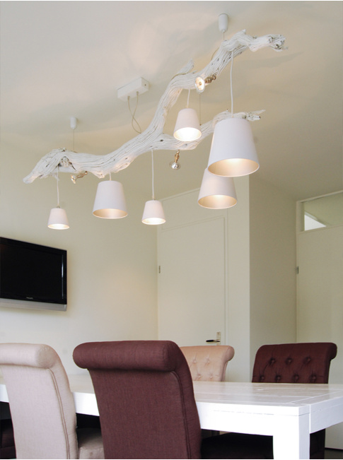Oak hanglamp 9-lichts wit ontworpen door Eric Kuster - Hanglampen