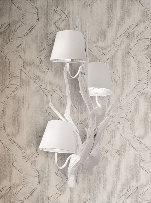 Oak wandlamp 3-lichts wit ontworpen door Eric Kuster - Wandlampen