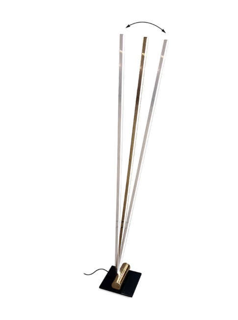 POLE vloerlamp 22W messing - Vloerlampen