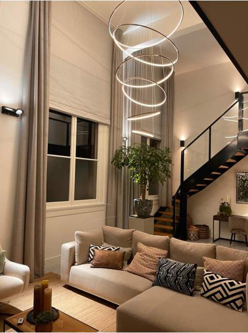 Luxury pendant lamp 11-light brass