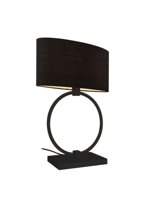 Hayworth table lamp E27 black with cord dimmer designed by Eric Kuster