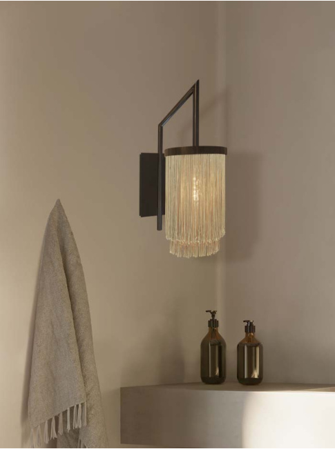 Fringes wandlamp 1-lichts brons ontworpen door Patrick Russ