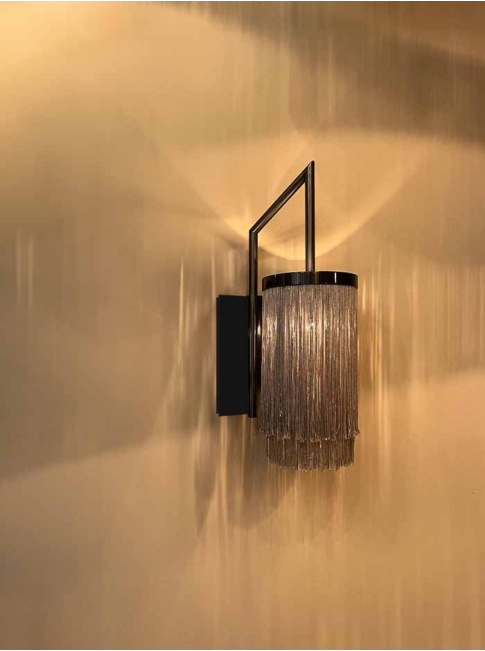 Fringes wandlamp 1-lichts mat zwart ontworpen door Patrick Russ - Wandlampen