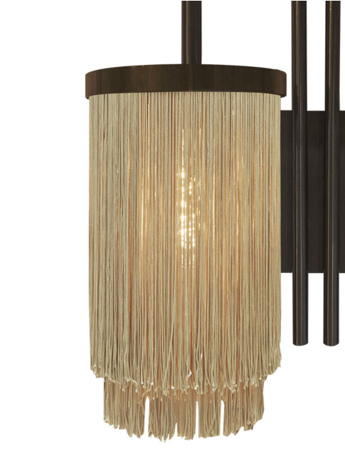 Fringes wandlamp 2-lichts brons ontworpen door Patrick Russ