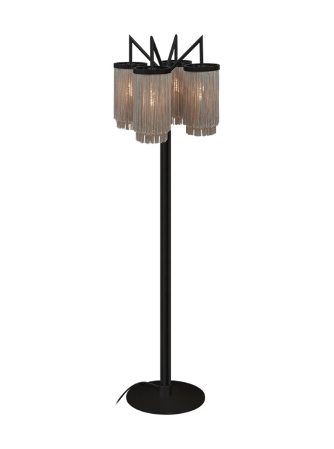Fringes vloerlamp zwart ontworpen door Patrick Russ - Vloerlampen