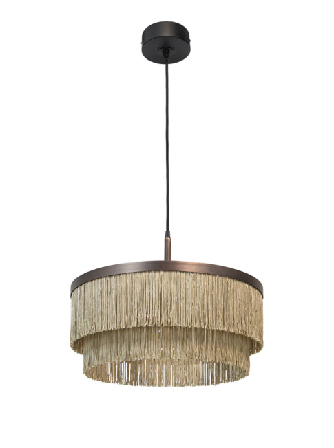 Fringes hanglamp d:45cm brons ontworpen door Patrick Russ - Hanglampen