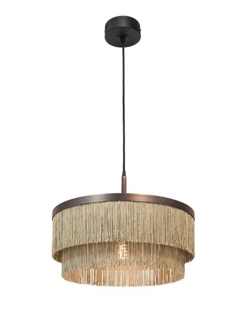 Fringes hanglamp d:45cm brons ontworpen door Patrick Russ - Hanglampen