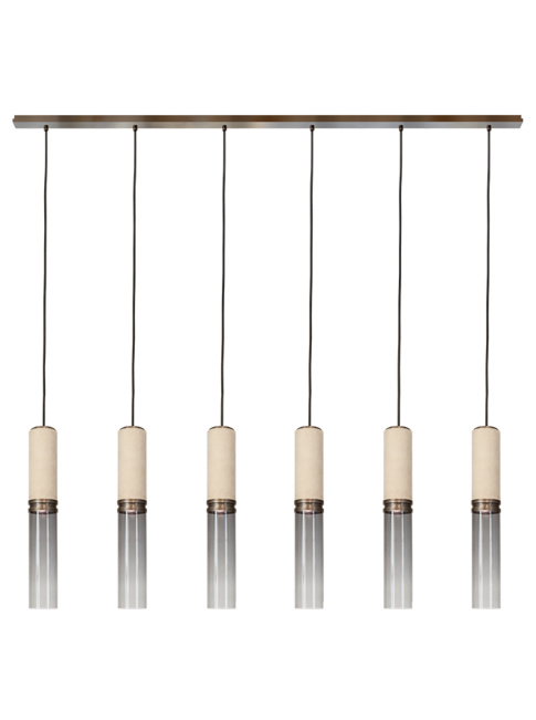 Infinito 6-light bronze hanging lamp designed by Marcel Wolterinck