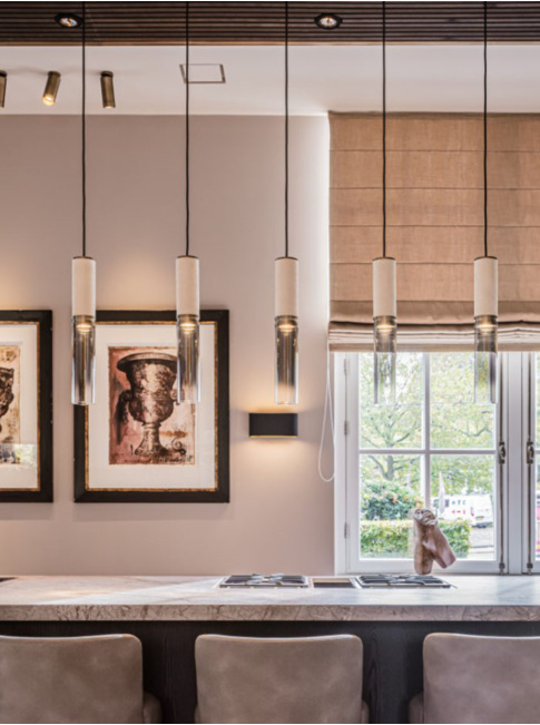 Infinito hanglamp 6-lichts brons ontworpen door Marcel Wolterinck - Hanglampen