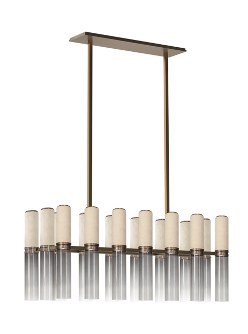 Infinito 16-light bronze chandelier designed by Marcel Wolterinck