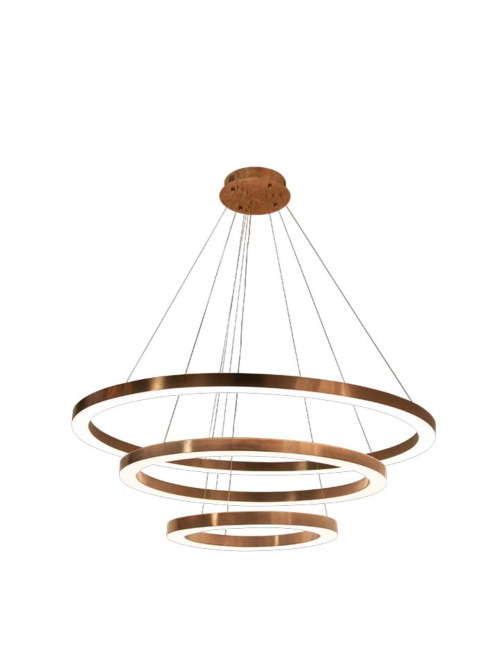 ZERO hanglamp 3-rings 125W oud messing - Hanglampen