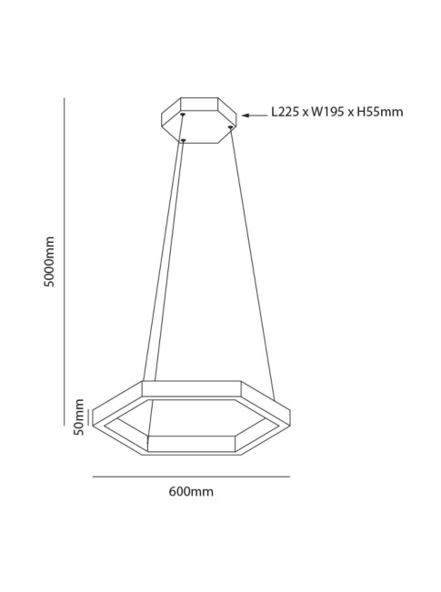 Sei hanging lamp d:60cm black