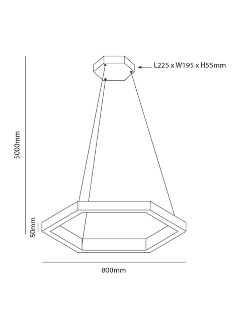 Sei pendant light d:80cm black