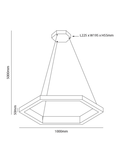 Sei pendant light d:100cm black
