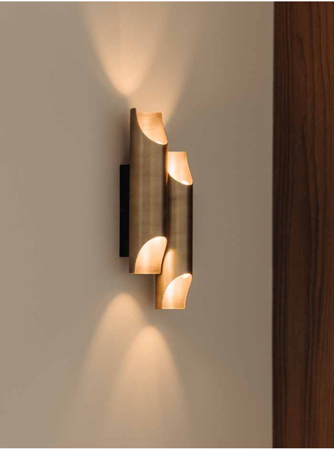 BELLA wall lamp G9 black/brass - Wandlampen