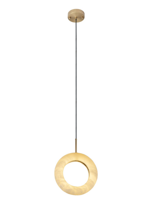 ALABASTRO hanging lamp 1x 8W 3000K copper d:30cm not dimmable - Hanglampen