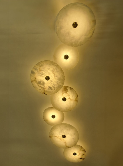 Gino wandlamp 12W 3000K messing dimbaar