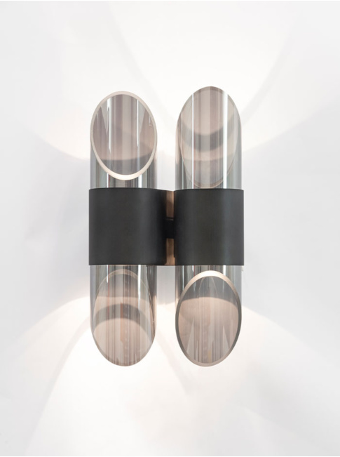 Infinity wall lamp 2-light graphite designed by Hans Kuijten