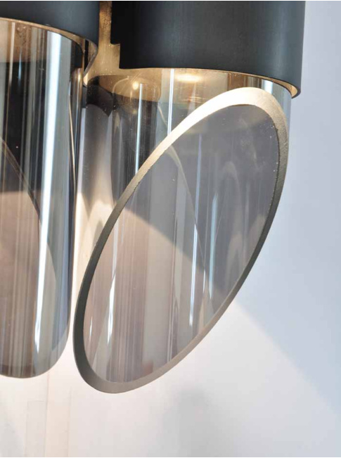 Infinity wandlamp 2-lichts 12W 1200lm grafiet ontworpen door Hans Kuijten