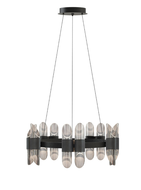 Infinity crown 10-light 60W 6000lm graphite designed by Hans Kuijten