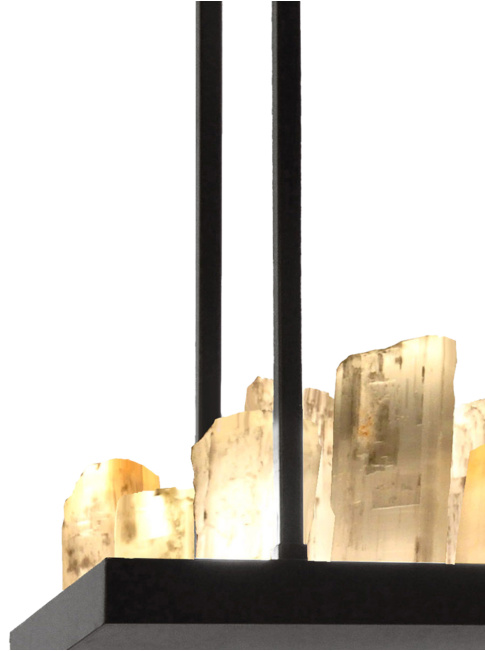 CRYSTAL STONE PLATEAU hanglamp 8-lichts + 4 spots - Hanglampen