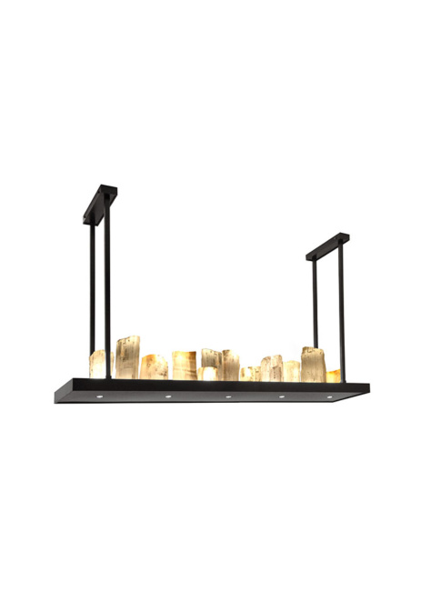 CRYSTAL STONE PLATEAU hanglamp 12-lichts + 5 spots