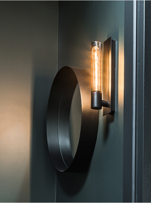 Rivington Tube wall lamp black designed by Brands-Concept