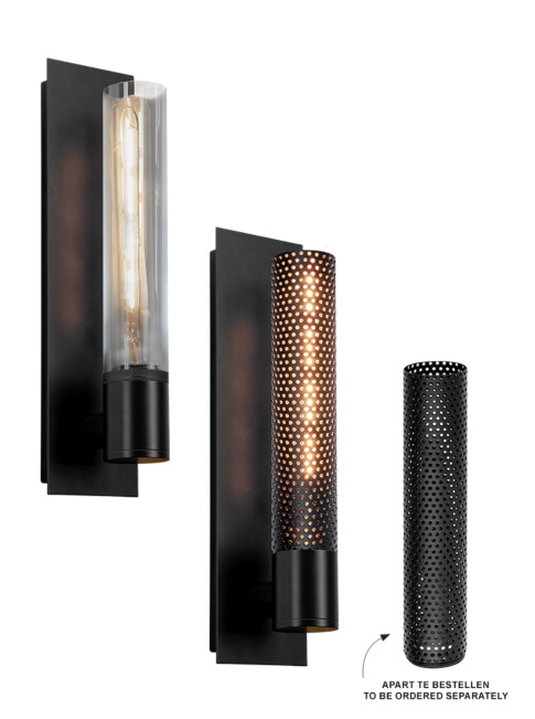 Rivington tube wall lamp black designed by Brands-concept