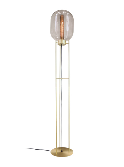 Rivington glass brass floor lamp designed by Brands-concept