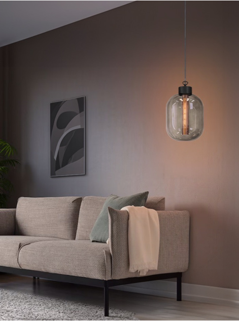 Rivington Glass hanglamp zwart ontworpen door Brands-Concept