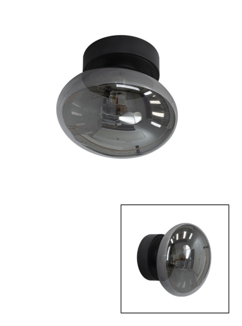 PARADISO CEILING/WALL LAMP G9 black with s