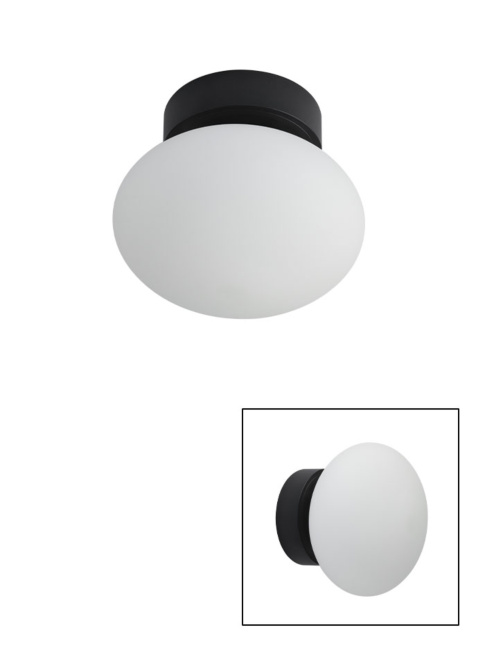 PARADISO CEILING/WALL LAMP G9 black with o