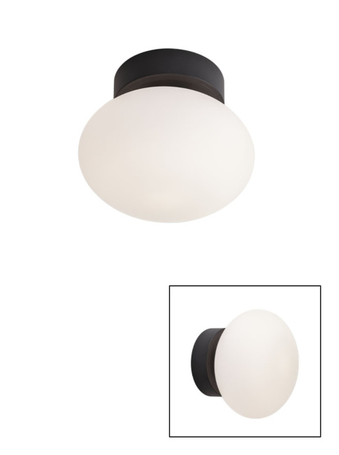 PARADISO PLAFOND/WANDLAMP G9 zwart met o - Wandlampen