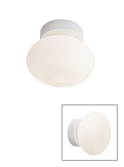 PARADISO PLAFOND/WANDLAMP G9 wit met opa - Wandlampen