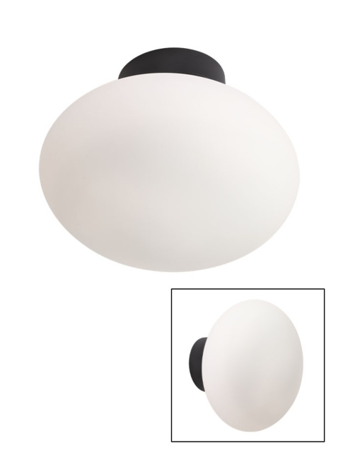 PARADISO PLAFOND/WANDLAMP G9 zwart met o - Wandlampen