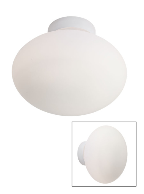 PARADISO PLAFOND/WANDLAMP G9 wit met opa - Wandlampen