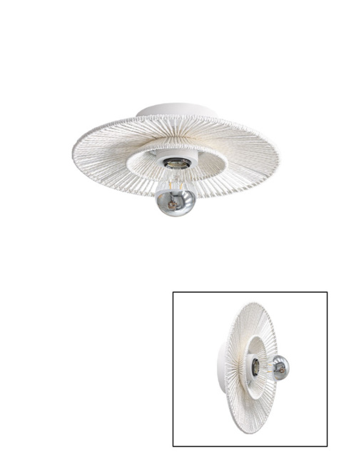 CAPPELLO CEILING/WALL LAMP d:30cm E27 white with white shade
