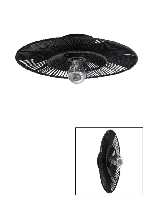 CAPPELLO CEILING/WALL LAMP d:40cm E27 black with black shade