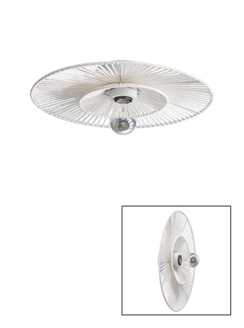 CAPPELLO CEILING/WALL LAMP d:40cm E27 white with white shade