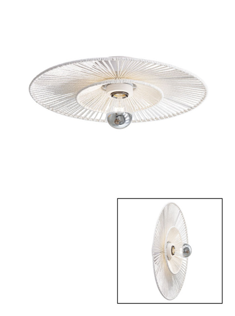 CAPPELLO CEILING/WALL LAMP d:40cm E27 white with white shade - Wandlampen