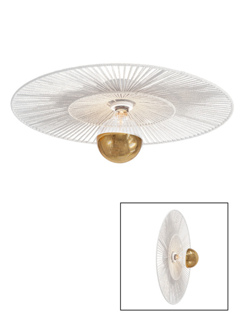 Cappello ceiling/wall lamp d:60cm E27 white with white shade