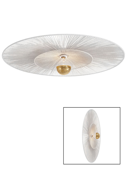 Cappello ceiling/wall lamp d:100cm E27 white with white shade