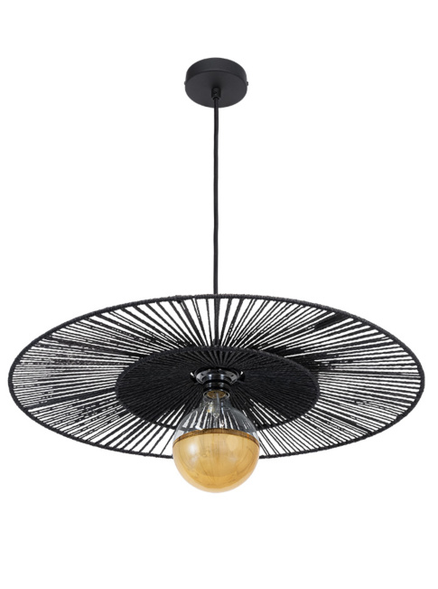 CAPPELLO HANGING LAMP E27 d:60cm black with black shade