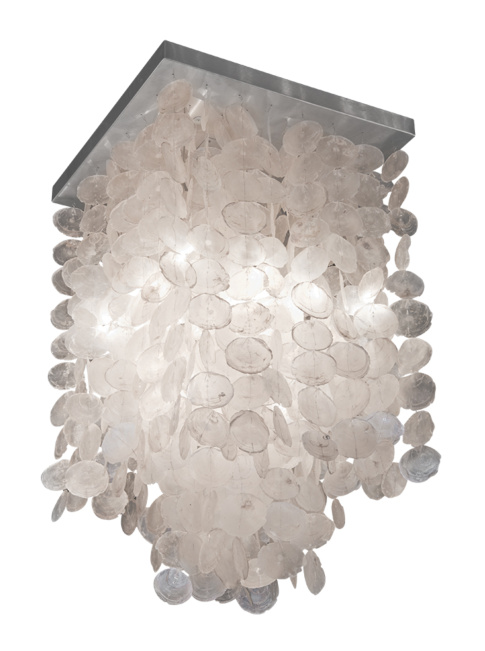 Shell ceiling lamp 100 x 100cm designed by Robert Kolenik