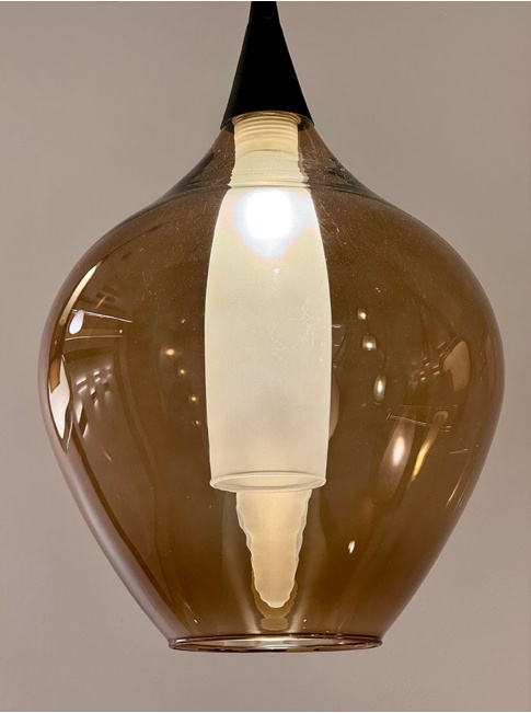 Ionia hanglamp 1-l G9 zwart, glas c